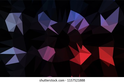 Dark Blue, Red vector polygonal pattern. Creative illustration in halftone style with gradient. The template can be used as a background for cell phones.