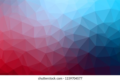 Dark Blue, Red vector polygonal background. Modern geometrical abstract illustration with gradient. The elegant pattern can be used as part of a brand book.