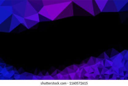 Dark Blue, Red vector polygonal template. A completely new color illustration in a vague style. The textured pattern can be used for background.