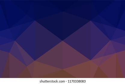 Dark Blue, Red vector polygonal background. Brand new colored illustration in blurry style with gradient. The template can be used as a background for cell phones.