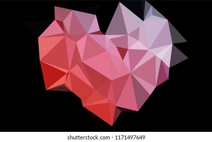 Dark Blue, Red vector polygonal pattern. A sample with polygonal shapes. The completely new template can be used for your brand book.
