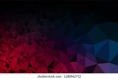 Dark Blue, Red vector polygonal pattern. Glitter abstract illustration with an elegant design. Brand new style for your business design.