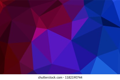 Dark Blue, Red vector polygonal background. Colorful illustration in abstract style with triangles. A completely new design for your leaflet.