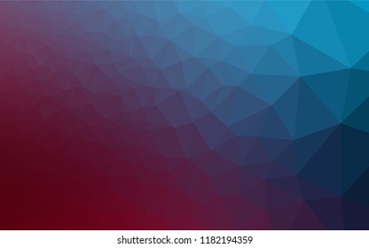 Dark Blue, Red vector polygonal template. Creative geometric illustration in Origami style with gradient. The completely new template can be used for your brand book.