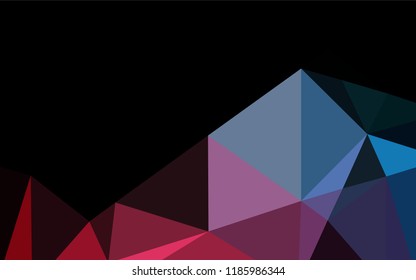 Dark Blue, Red vector polygonal background. A completely new color illustration in a vague style. A completely new template for your business design.