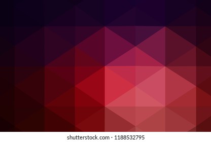 Dark Blue, Red vector polygonal background. A completely new color illustration in a  polygonal style. The best triangular design for your business.