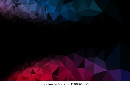 Dark Blue, Red vector polygonal pattern. Colorful abstract illustration with gradient. Brand new style for your business design.