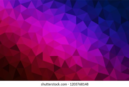 Dark Blue, Red vector polygonal background. Triangular geometric sample with gradient.  Template for cell phone's backgrounds.
