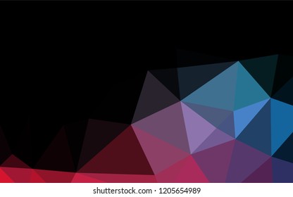 Dark Blue, Red vector polygonal background. Colorful abstract illustration with gradient. Brand new style for your business design.