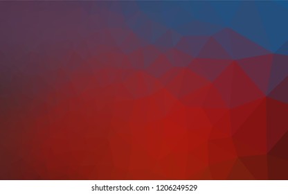 Dark Blue, Red vector polygonal pattern. Colorful illustration in abstract style with gradient. The textured pattern can be used for background.