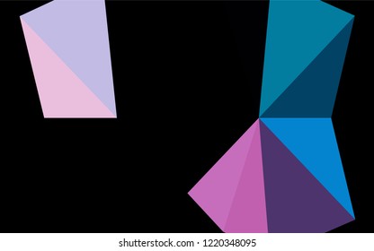 Dark Blue, Red vector polygonal template. Shining illustration, which consist of triangles. Brand new design for your business.