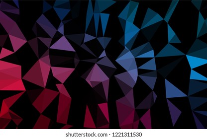 Dark Blue, Red vector polygonal background. Creative geometric illustration in Origami style with gradient. The completely new template can be used for your brand book.