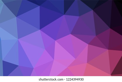 Dark Blue, Red vector polygonal template. Modern abstract illustration with triangles. Completely new template for your banner.