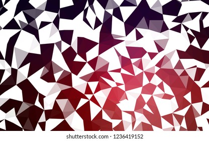 Dark Blue, Red vector polygonal pattern. Triangular geometric sample with gradient.  Polygonal design for your web site.