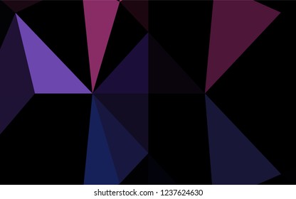 Dark Blue, Red vector polygonal background. Shining colored illustration in a Brand new style. The polygonal design can be used for your web site.
