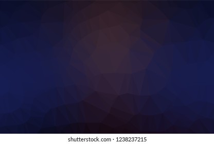 Dark Blue, Red vector polygonal background. A vague abstract illustration with gradient. Brand new design for your business.