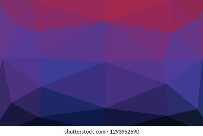 Dark Blue, Red vector polygonal pattern. An elegant bright illustration with gradient. Triangular pattern for your business design.