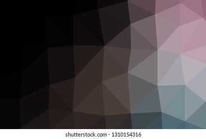 Dark Blue, Red vector polygonal pattern. Triangular geometric sample with gradient.  Polygonal design for your web site.