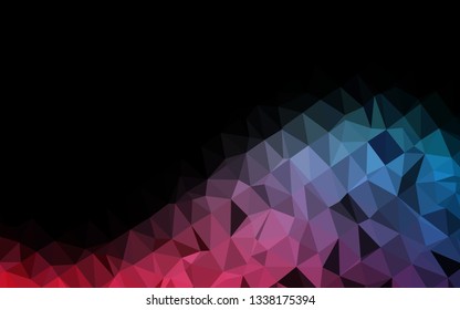 Dark Blue, Red vector polygonal template. Brand new colorful illustration in with gradient. The best triangular design for your business.
