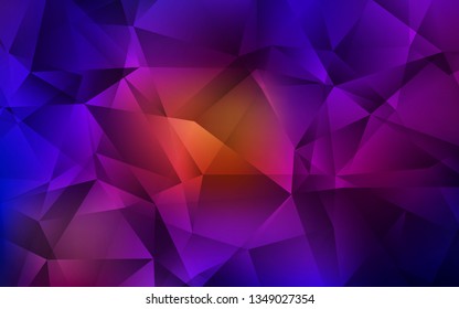 Dark Blue, Red vector polygonal template. A completely new color illustration in a polygonal style. Pattern for a brand book's backdrop.