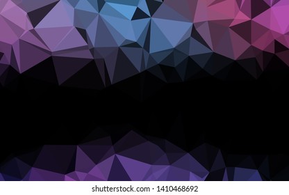 Dark Blue, Red vector polygonal pattern. Creative illustration in halftone style with gradient. Template for a cell phone background.