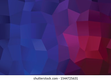Dark Blue, Red vector polygonal pattern. Glitter abstract illustration with an elegant design. Template for a cell phone background.