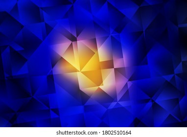 Dunkelblau, roter Vektorpolygonalmuster. Farbige Illustration mit Dreiecken. Ein völlig neues Design für Ihre Broschüre.