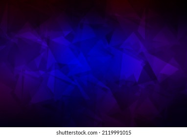 Dark Blue, Red vector polygonal background. Elegant bright polygonal illustration with gradient. A completely new design for your leaflet.