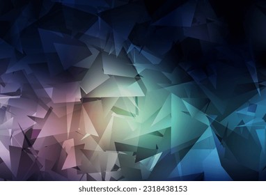Dark Blue, Red vector polygonal background. Elegant bright polygonal illustration with gradient. A new texture for your web site.