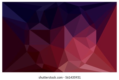 Dark Blue Red vector polygonal illustration, which consist of triangles with a gemstone in center. Triangular design of a huge diamond for your business. Creative geometric background of gems.