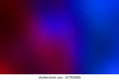 Dark Blue, Red vector polygonal illustration, which consist of triangles. Triangular design for your business. Creative geometric background in Origami style with gradient