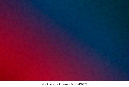 Dark Blue, Red vector polygonal illustration, which consist of hexagons. Hexagonal design for your business. Creative geometric background in Origami style with gradient