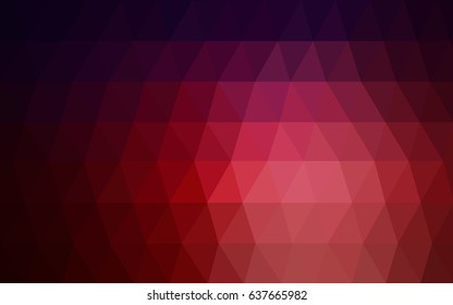 Dark Blue, Red vector polygonal illustration, which consist of triangles. Triangular pattern for your business design. Geometric background in Origami style with gradient. 