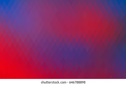 Dark Blue, Red vector polygonal illustration, which consist of rectangles. Rectangular pattern for your business design. Geometric background in Origami style with gradient. 