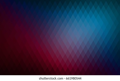 Dark Blue, Red vector polygonal illustration consisting of rectangles. Rectangular design for your business. Creative geometric background in origami style with gradient.