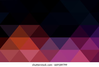 Dark Blue, Red vector polygonal illustration, which consist of triangles. Triangular pattern for your business design. Geometric background in Origami style with gradient. 