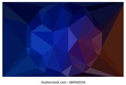 Dark Blue, Red vector polygonal illustration, which consist of triangles with a gemstone in center. Triangular design of a huge diamond for your business. Creative geometric background of gems.