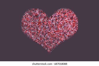 Dark Blue, Red vector polygonal illustration, which consist of hexagons. Hexagonal design for your business. Creative geometric background in Origami style with gradient