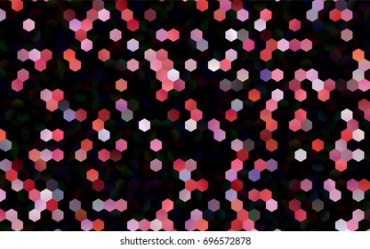 Dark Blue, Red vector polygonal illustration, which consist of hexagons. Hexagonal design for your business. Creative geometric background in Origami style with gradient