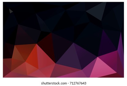 Dark Blue, Red vector polygonal illustration, which consist of triangles. Triangular pattern for your business design. Geometric background in Origami style with gradient. 