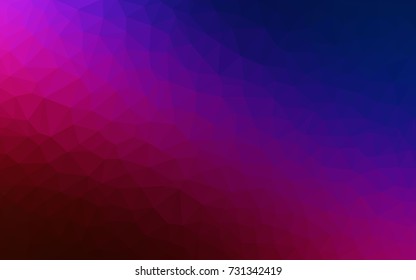 Dark Blue, Red vector polygonal illustration, which consist of triangles. Triangular pattern for your business design. Geometric background in Origami style with gradient. 