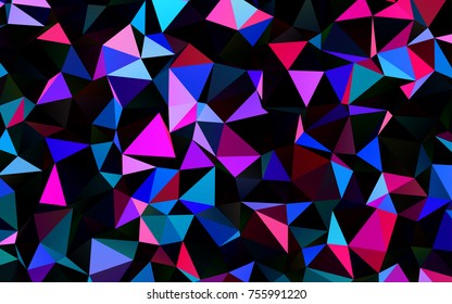 Dark Blue, Red vector polygonal background. A sample with polygonal shapes. The polygonal design can be used for your web site.