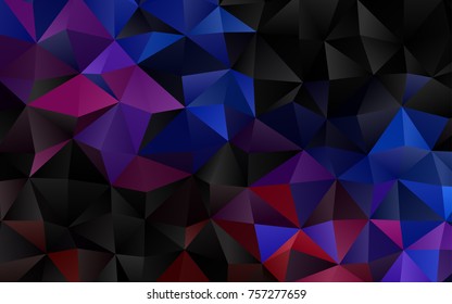 Dark Blue, Red vector polygonal pattern. Colorful abstract illustration with gradient. The completely new template can be used for your brand book.