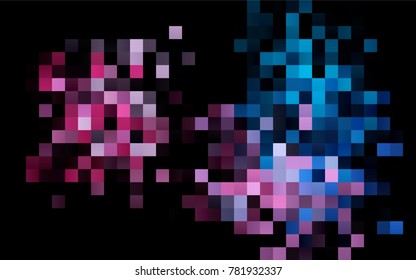 Dark Blue, Red vector polygonal illustration, which consist of rectangles. Rectangular pattern for your business design. Geometric background in Origami style with gradient. 