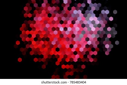 Dark Blue, Red vector polygonal illustration, which consist of hexagons. Hexagonal design for your business. Creative geometric background in Origami style with gradient