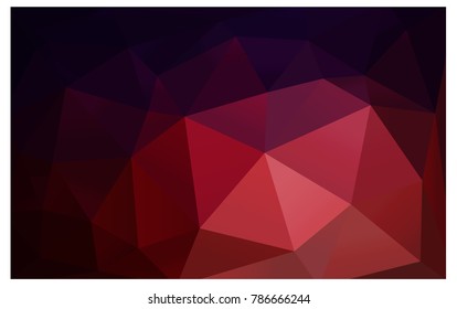 Dark Blue, Red vector polygonal illustration, which consist of triangles. Triangular pattern for your business design. Geometric background in Origami style with gradient. 