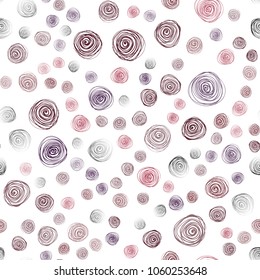 Dark Blue, Red vector seamless abstract doodle wallpaper. Brand-new colored illustration in blurry style with flowers. Hand painted design for web, leaflet, textile.
