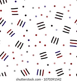 Dark Blue, Red vector seamless layout with simple elements. Illustration with repetition of lines on white background. Pattern for trendy fabric, wallpapers.