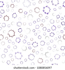 Dark Blue, Red vector seamless  template with circles. Blurred bubbles on abstract background with colorful gradient. New design for ad, poster, banner of your website.