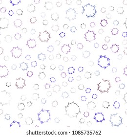Dark Blue, Red vector seamless template with circles. Abstract illustration with colored bubbles in nature style. Pattern can be used for futuristic ad, booklets.